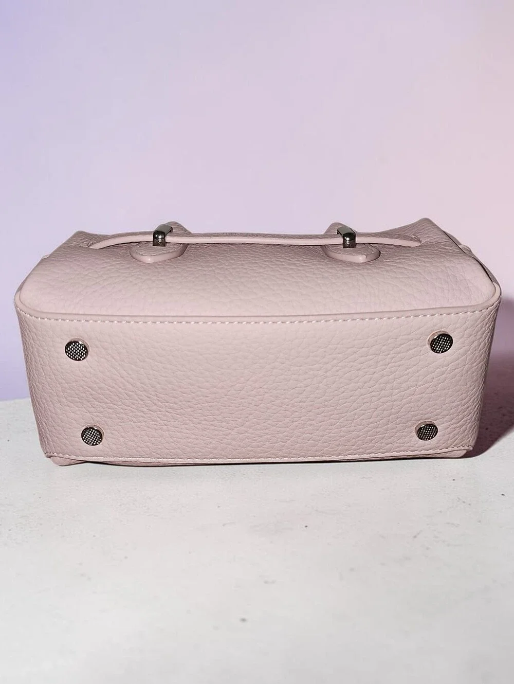 Cocy Nwt Elegant Pink Leather Satchel Handbag